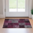 thumbnail image 1 of Addison Rugs Mayfield Washable Transitional Patchwork Merlot Rectangle Rug, 1'8" x 2'6", 1 of 5