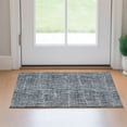 thumbnail image 1 of Addison Rugs Mayfield Washable Transitional Striped Charcoal Rectangle Rug, 1'8" x 2'6", 1 of 5