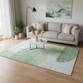 thumbnail image 1 of HomeRoots 655832 5 x 8 ft. Green & Ivory Geometric Transitional Washable Machine Made Rectangle Area Rug with UV Protection, 1 of 8