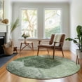 thumbnail image 1 of Addison Rugs Mayfield Washable Transitional Geometric Olive Round Rug, 8' x 8', 1 of 5