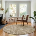 thumbnail image 1 of Addison Rugs Mayfield Washable Transitional Floral Copper Round Rug, 8' x 8', 1 of 5