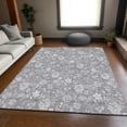 thumbnail image 1 of Addison Rugs Mayfield Washable Transitional Floral Gray Rectangle Rug, 5' x 7'6", 1 of 6