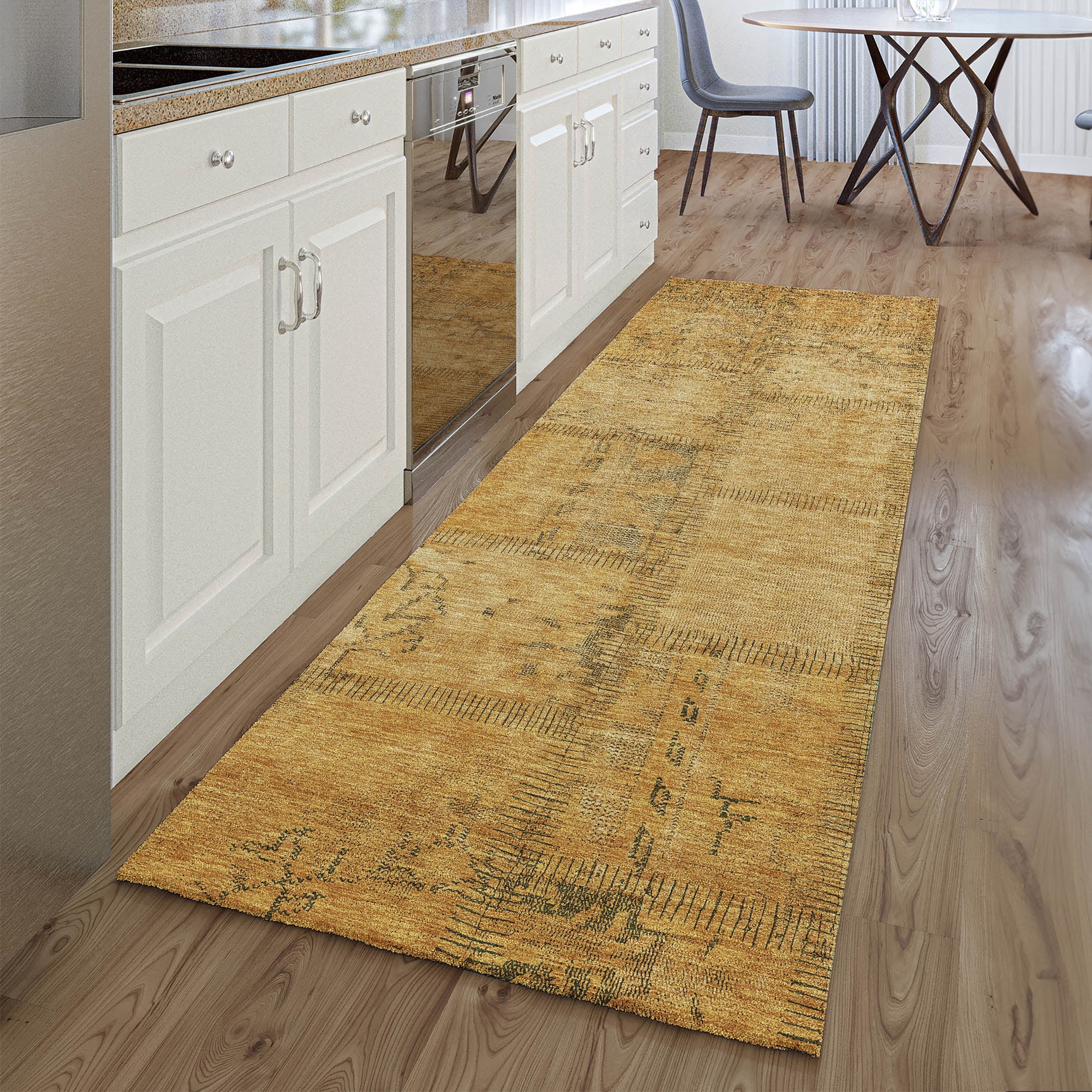 Addison Rugs Mayfield Washable Transitional Patchwork Copper Runner Rug ...