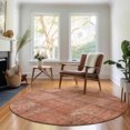thumbnail image 1 of Addison Rugs Mayfield Washable Transitional Patchwork Salmon Round Rug, 8' x 8', 1 of 5