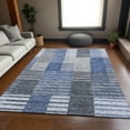 thumbnail image 1 of Addison Rugs Mayfield Washable Transitional Striped Blue Rectangle Rug, 2'6" x 3'10", 1 of 6