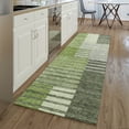 thumbnail image 1 of Addison Rugs Mayfield Washable Transitional Striped Green Runner Rug, 2'3" x 7'6", 1 of 5