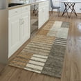 thumbnail image 1 of Addison Rugs Mayfield Washable Transitional Striped Paprika Runner Rug, 2'3" x 7'6", 1 of 5