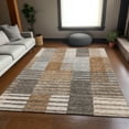 thumbnail image 1 of Addison Rugs Mayfield Washable Transitional Striped Paprika Rectangle Rug, 9' x 12', 1 of 6