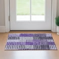 thumbnail image 1 of Addison Rugs Mayfield Washable Transitional Striped Purple Rectangle Rug, 1'8" x 2'6", 1 of 5