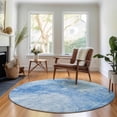 thumbnail image 1 of Addison Rugs Mayfield Washable Transitional Modern Blue Round Rug, 8' x 8', 1 of 5