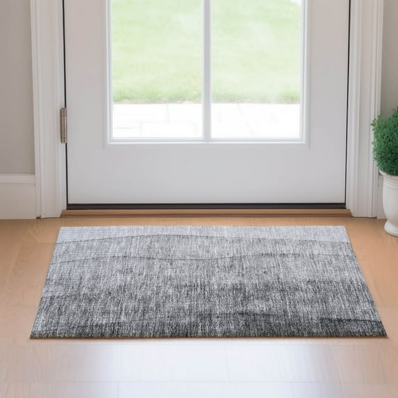 Addison Rugs Mayfield Washable Transitional Ombre Gray Rectangle Rug, 1'8" x 2'6"