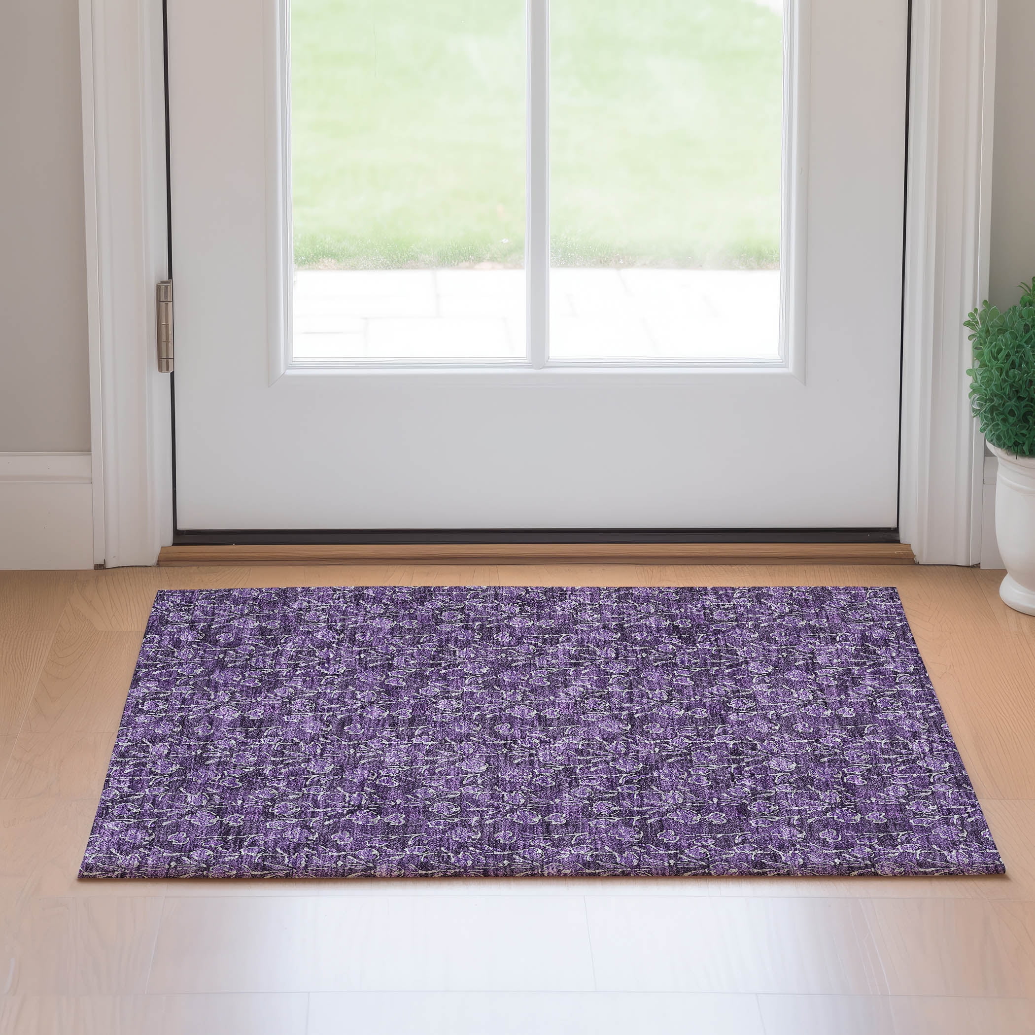 Dalyn Rugs Premium Machine Washable Mayfield AMF692 Purple 1'8" x 2'6" Rug