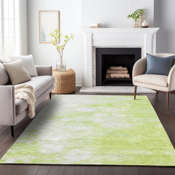 Addison Rugs Mayfield Washable Transitional Abstract Aloe Rectangle Rug, 9' x 12'