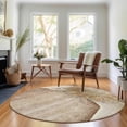 thumbnail image 1 of Addison Rugs Mayfield Washable Transitional Floral Brown Round Rug, 8' x 8', 1 of 5