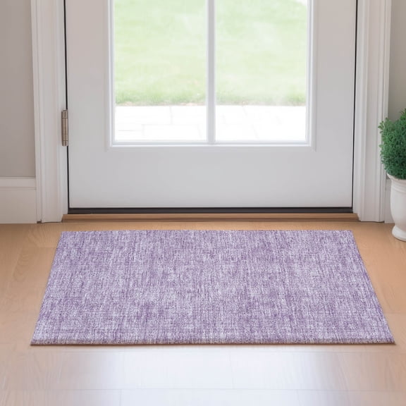 Addison Rugs Mayfield Washable Transitional Floral Lavender Rectangle Rug, 1'8" x 2'6"