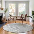thumbnail image 1 of Addison Rugs Mayfield Washable Transitional Modern Silver Round Rug, 8' x 8', 1 of 5