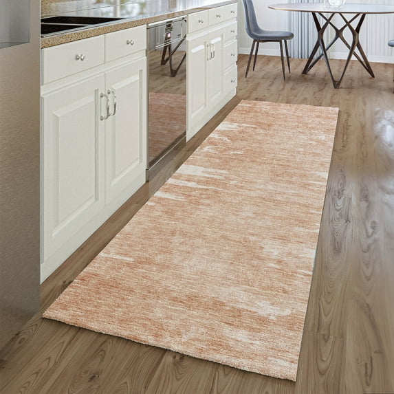 Addison Rugs Mayfield Washable Transitional Modern Terracotta Runner Rug, 2'3" x 7'6"