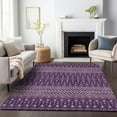 thumbnail image 1 of Addison Rugs Mayfield Washable Transitional Boho Purple Rectangle Rug, 5' x 7'6", 1 of 6
