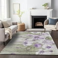 thumbnail image 1 of Addison Rugs Mayfield Washable Transitional Floral Purple Rectangle Rug, 2'6" x 3'10", 1 of 6