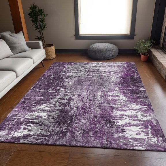 Dalyn Rugs Premium Machine Washable Mayfield AMF718 Eggplant 8' x 10' Rug