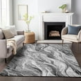 thumbnail image 1 of Addison Rugs Mayfield Washable Transitional Waves Gray Rectangle Rug, 3' x 5', 1 of 6