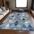 thumbnail image 1 of Addison Rugs Mayfield Washable Transitional Geometric Blue Rectangle Rug, 9' x 12', 1 of 6