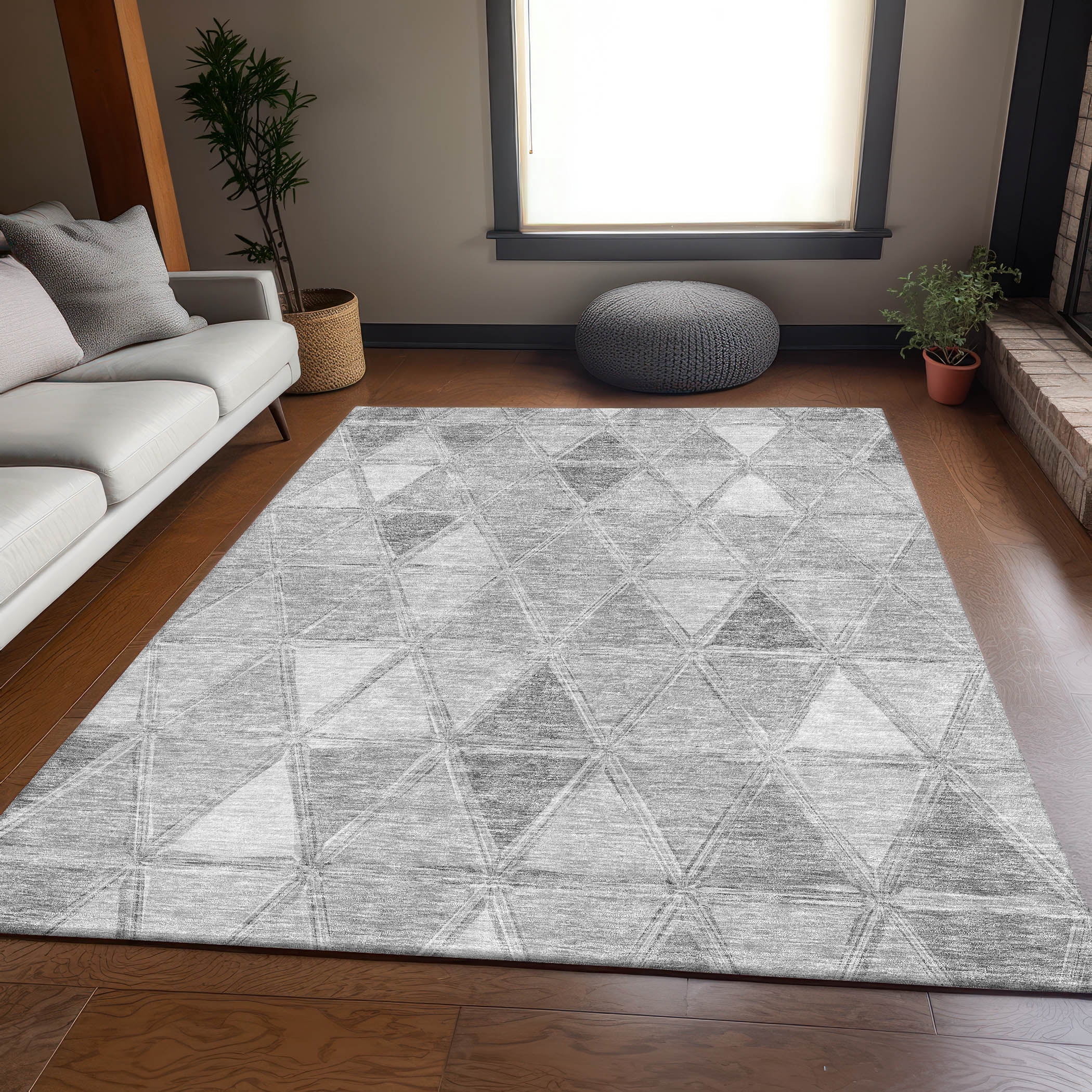 Grey Rectangle Pattern Rug Addison Rugs Mayfield Washable Transitional Geometric Gray Rectangle ...