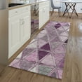 thumbnail image 1 of Addison Rugs Mayfield Washable Transitional Geometric Merlot Runner Rug, 2'3" x 7'6", 1 of 5