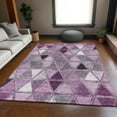 thumbnail image 1 of Addison Rugs Mayfield Washable Transitional Geometric Merlot Rectangle Rug, 3' x 5', 1 of 6
