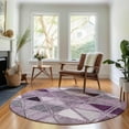 thumbnail image 1 of Addison Rugs Mayfield Washable Transitional Geometric Merlot Round Rug, 8' x 8', 1 of 5