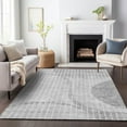 thumbnail image 1 of Addison Rugs Mayfield Washable Transitional Striped Gray Rectangle Rug, 2'6" x 3'10", 1 of 6