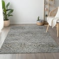 thumbnail image 1 of Addison Rugs Mayfield Washable Traditional Ornate Ash Rectangle Rug, 5' x 7'6", 1 of 5