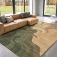 thumbnail image 1 of Addison Rugs Mayfield Premium Machine Washable Contemporary Abstract Olive Rectangle Rug, 8' x 10', 1 of 8