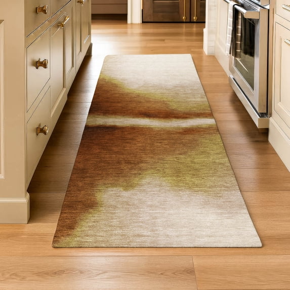 Addison Rugs Mayfield Premium Machine Washable Contemporary Abstract Paprika Runner Rug, 2'3" x 7'6"