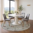 thumbnail image 1 of Addison Rugs Mayfield Premium Machine Washable Traditional Arabesque Gray Round Rug, 8' x 8', 1 of 6