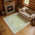 thumbnail image 1 of Addison Rugs Mayfield Premium Machine Washable Traditional Border Aloe Rectangle Rug, 9' x 12', 1 of 7