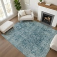 thumbnail image 1 of Addison Rugs Mayfield Premium Machine Washable Traditional Border Blue Rectangle Rug, 3' x 5', 1 of 7