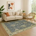 thumbnail image 1 of Addison Rugs Mayfield Premium Machine Washable Traditional Border Blue Rectangle Rug, 8' x 10', 1 of 7