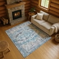 thumbnail image 1 of Addison Rugs Mayfield Premium Machine Washable Traditional Border Blue Rectangle Rug, 9' x 12', 1 of 7