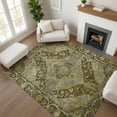 thumbnail image 1 of Addison Rugs Mayfield Premium Machine Washable Traditional Border Brown Rectangle Rug, 10' x 14', 1 of 7
