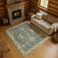 thumbnail image 1 of Addison Rugs Mayfield Premium Machine Washable Traditional Border Gray Rectangle Rug, 9' x 12', 1 of 7