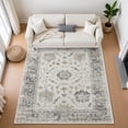 thumbnail image 1 of Addison Rugs Mayfield Premium Machine Washable Traditional Border Ivory Rectangle Rug, 2'6" x 3'10", 1 of 7