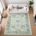 thumbnail image 1 of Addison Rugs Mayfield Premium Machine Washable Traditional Border Mint Rectangle Rug, 9' x 12', 1 of 7
