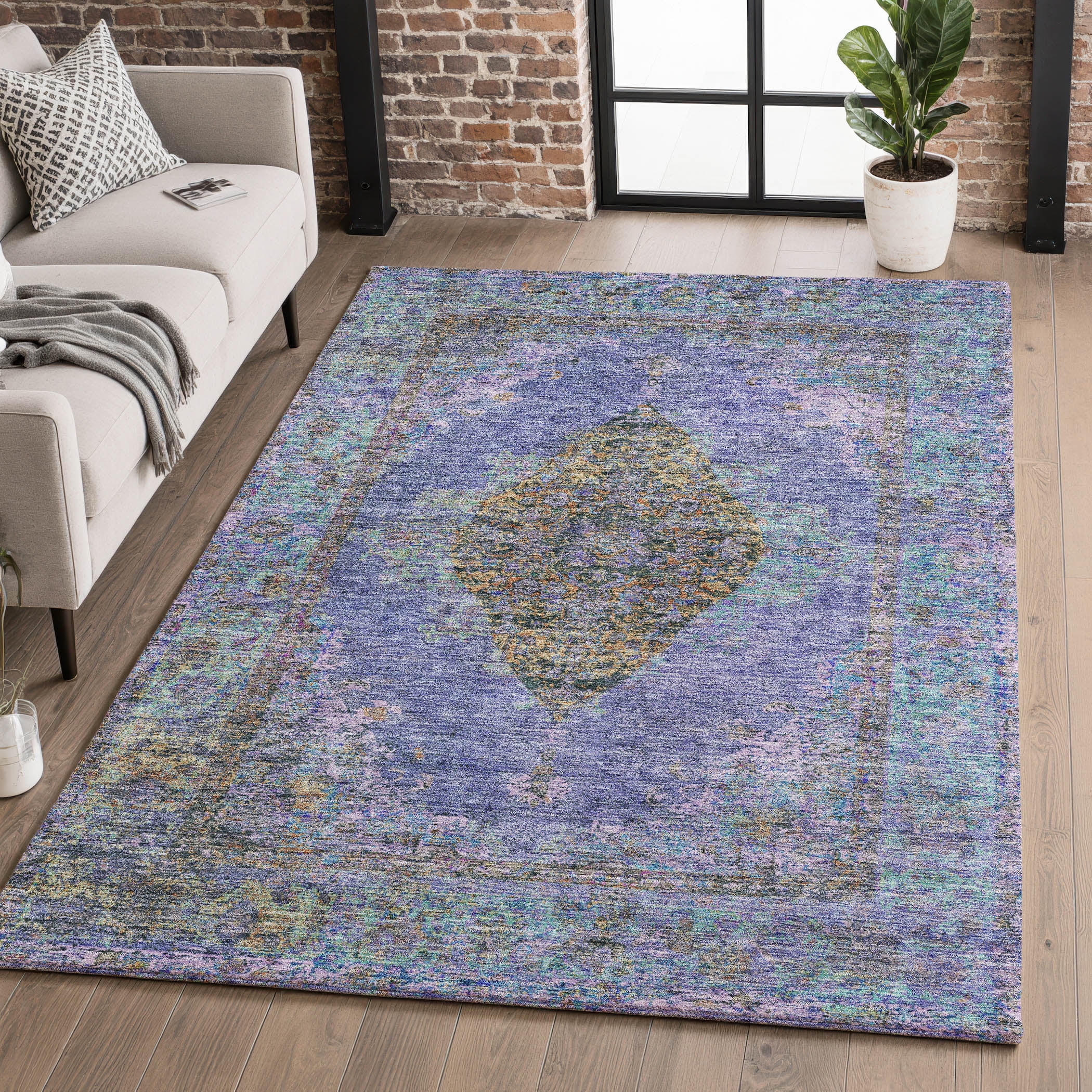 Addison Rugs Mayfield Premium Machine Washable Traditional Border ...