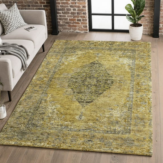 Addison Rugs Mayfield Premium Machine Washable Traditional Border Wheat Rectangle Rug, 3' X 5' Machine Washable Traditional Border Wheat Oversized Sherpa Throw Blanket