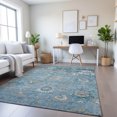thumbnail image 1 of Addison Rugs Mayfield Premium Machine Washable Traditional Formal Teal Rectangle Rug, 8' x 10', 1 of 6