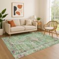 thumbnail image 1 of Addison Rugs Mayfield Premium Machine Washable Traditional Global Aloe Rectangle Rug, 5' x 7'6", 1 of 7