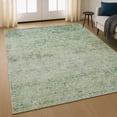 thumbnail image 1 of Addison Rugs Mayfield Premium Machine Washable Traditional Global Aloe Rectangle Rug, 8' X 10' Machine Washable Traditional Global Aloe Oversized Sherpa Throw Blanket, 1 of 6