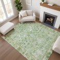 thumbnail image 1 of Addison Rugs Mayfield Premium Machine Washable Traditional Global Aloe Rectangle Rug, 9' x 12', 1 of 7