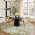 thumbnail image 1 of Addison Rugs Mayfield Premium Machine Washable Traditional Global Aloe Round Rug, 8' x 8', 1 of 5